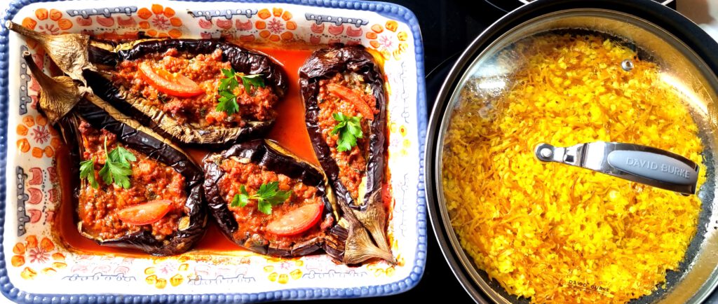 eggplant yellow pilaf